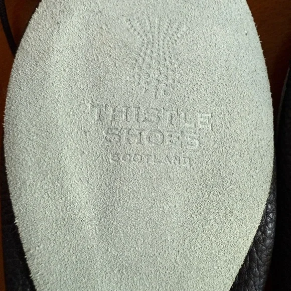 NEW. US 10 Highland Dance Shoes Ghillie  Leather Dance Shoes with Red stitching - Picture 2 of 6